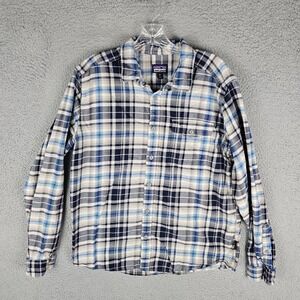 Patagonia Fjord Flannel Shirt Mens Medium Plaid Long Sleeve Button-Up 54020FA16